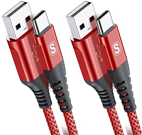 2-Pack 1M USB C Cable 3.1A Fast Car Charger Cable Compatible for iPhone 17 air 16 15 Plus Pro Max, Samsung Flip/Fold 7 6 5 4 3 S26 S25 S24 S10 S20 S21 S22 S23 A16/15/14/13/12 A35/A34 A56/55/54, Pixel