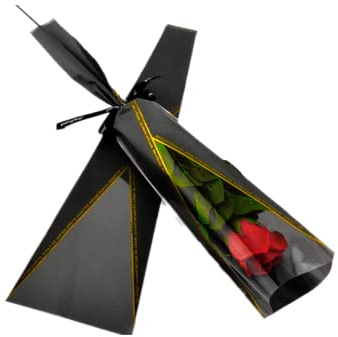 100 bolsas de embalaje florales individuales, manga de ramo, papel de regalo de rosas y claveles, bolsa de flores para el día de la madre, día de San Valentín, boda, regalo de cumpleaños (negro)