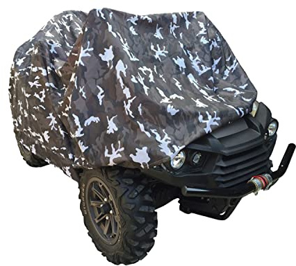 Rolektro Quad ATV Abdeckplane L 220x125x85cm - Fahrzeug Abdeckung Abdeckhaube Schutzhülle Cover Plane Winter Camouflage