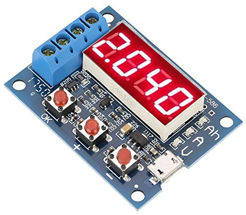 Medidor de capacidad de batería, probador de descarga del analizador, capacidad de prueba DC4.5-6V para 0.5-11.0V 1.2-12V