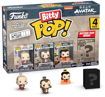 Funko Bitty Pop! Avatar: TLA - Iroh 4PK - Iroh, Admiral Zhao, Firelord Ozai und eine Überraschungs-Mini-Figur - 0.9 Inch (2.2 cm) - Avatar: The Last Airbender Sammlerstück - Geschenkidee