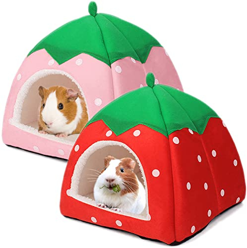 Dyrdekly Meerschweinchen Betthöhle Gemütliches Kaninchen Bett Warme Meerschweinchen Kuschelhöhle Haus Zubehoer für Hamster Frettchen Igel Chinchilla