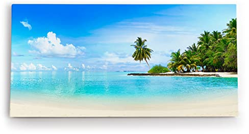 Paul Sinus Wandbild 120x60cm Karibik Südsee Palmen Strand Meer Sommer