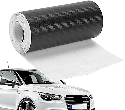 Teksome Film en Carbone | Film détail Enveloppant,Autocollant en Feuille sergé Auto-adhésif, Ruban Protection vélo pour Tableau Bord Pare-Chocs Coffre