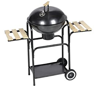 Homgoday Barbecue a Legna e Carbone Michigan XL, Barbeque Rotondo, Mobili per Interno Esterno Casa Soggiorno