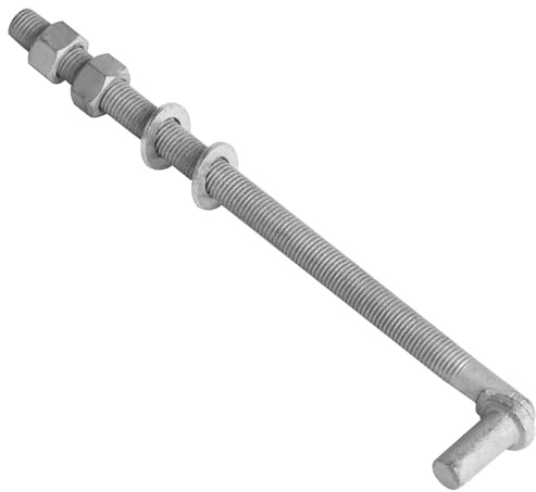 OTTFF 4 Stück 27,9 cm J-Bolzen Torscharniere mit 1,6 cm - 11, Gewindescharniere für Rinderkorralplatten, Maschendrahtzaun