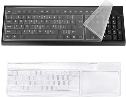 WKRTDY Ultra-dünner wasserdichter Silikon-Tastaturschutz für Desktop-Computer - Universeller Schutz für Tastatur, Staub- und wasserabweisende Abdeckung - 1 Stück