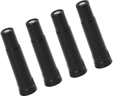 Partuto 4 Pcs Universal Valve Cap Stem Extension - Plastic Black