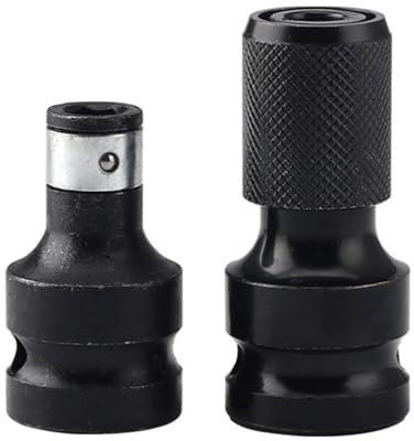 2 Stück Schlagschrauber Bit Adapter, 1/2 Auf 1/4 Zoll, Stecknuss Adapter Schlagschrauber Zubehör Für Schlagratschenschlüssel Schraubendreher Bit-Halter