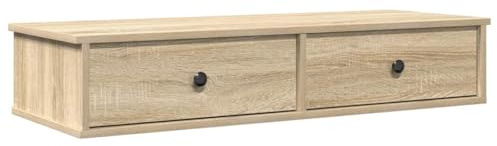 vidaXL Estante de Pared con cajones Madera contrachapada Roble Sonoma