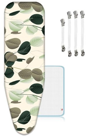 ZJBKX Copriasse da stiro, 160 x 60 m, chiusura a cordoncino con 4 clip, motivo stampato extra large