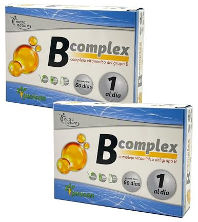 Pinisan Bcomplex - 60 Cápsulas - Suplemento Completo de Vitaminas B - Energía y Vitalidad - Sin Gluten (2 Cajas)
