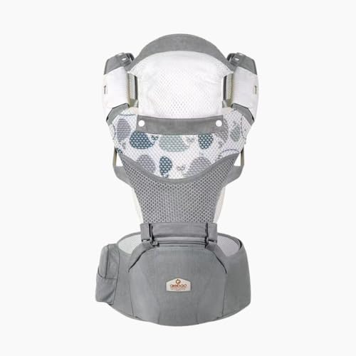 Suprills Baby Carrier 3-in-1 Ergonomic Backpack with Hip Seat & Drool Bibs, Adjustable Strap, Pocket, Comfort Mesh for Baby Girl, Essential Baby Carrier for Newborns 3-36 Months