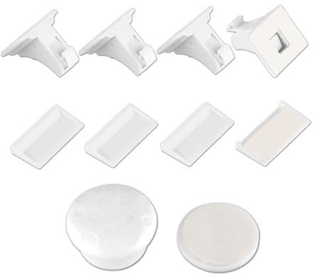Supvox Magnetische Schrankschlösser für Babysicherheit Schubladenschlösser mit Einfachem Installationsmechanismus Schlüssel für Schlösser im Set Selbstklebende Basis ohne Werkzeug