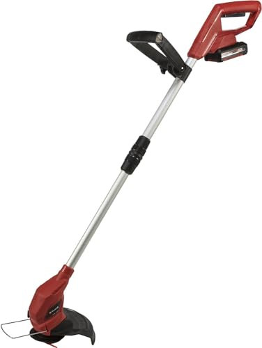 18V Cordless Strimmer with Battery and Charger - Lightweight Grass Trimmer with 20 Blades and 24cm Cutting Width - Ideal for Lawn Care and Gardening