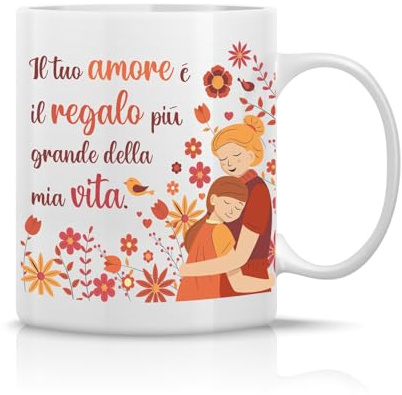 Partycolarità | Tazza Personalizzata Regalo per la Mamma | Idee Regalo Mamma | Con Scatola in Regalo | 330 ml (Sentimentale)