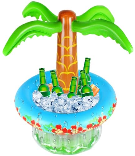Xoeryoy Aufblasbarer Palmenkühler 18x25, 6 Zoll Cartoon Hochleistungsblattkühler mit versiegeltem Ventil lebendiger verdickter Sommerpalme für Strandpool -Party