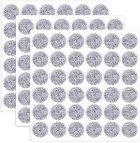 HNR 15mm Felt Furniture Pads for Hardwood Floors - 108 Pcs 3mm Thick Self Adhesive Chair Leg Felt Pads, Floor Protector Pads for Furniture Feet (Gray)