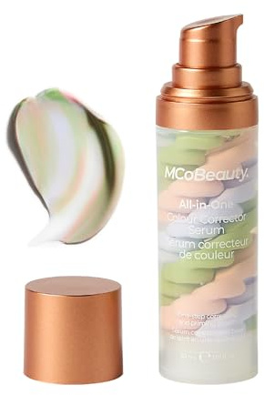 MCoBeauty All-In-One Colour Correcting Serum - Colour Corrector Primer | Reduces Redness, Hydrates & Primes, Brightening Lightweight Gel Base, Vegan & Cruelty Free