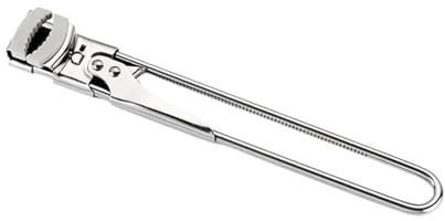 Abrelatas ajustable antideslizante de acero inoxidable, utensilio de cocina multifuncional para abrir sin esfuerzo latas, tarros y botellas, diseño ergonómico con agarre antideslizante (grande)