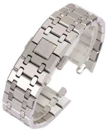 BGFFDSZ 904 Armband aus massivem Edelstahl, kompatibel mit AP 15400 15703 AP ROYAL OAK Audemars Piguet Royal Oak Uhrenarmband, 28 mm, 26 mm, Herrenarmband(21mm)
