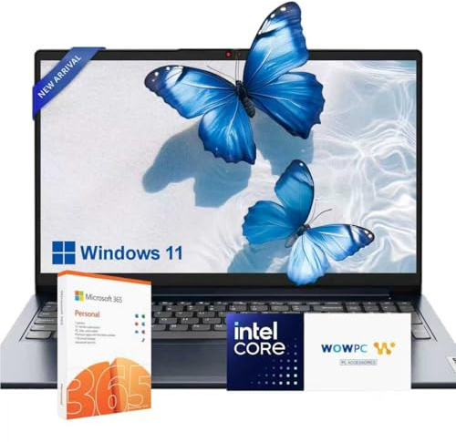 Lenovo IdeaPad - Ordenador portátil de 15.6 pulgadas para negocios y estudiantes, procesador Intel de doble núcleo, Microsoft 365, 20 GB de RAM, SSD de 1 TB + eMMC de 128 GB, almacenamiento en la nube