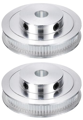 QUARKZMAN 2 Stück GT-2 Riemenscheibe Synchronrad 80 Zähne Zahnriemenscheibe | Aluminiumlegierung, 10mm Bohrung, Passend Für 6mm Breite Riemen, Für 3D Drucker CNC Maschine