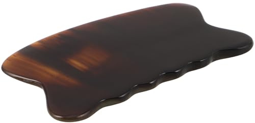 Natürliche Gua Sha Platte aus Ochsenhorn, Fischförmig, Ergonomisch | Kompakt für Büro und Spa, zur Täglichen Hautpflege, Unterstützt Gezielte Massageanwendungen