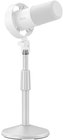 FIFINE BS2W Height-Adjustable Desktop Microphone Stand for Podcast
