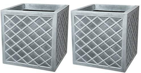 2 x Square Lazio Slate Grey 32