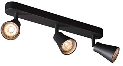 SLV Wand- und Deckenaufbauleuchte AVO CW Triple/Decken- und Wand-Beleuchtung innen, Aufbau-Leuchte, Wandaufbauleuchte, Decken-Strahler / GU10 50.0W schwarz, 1000892