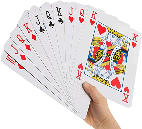 GOODS+GADGETS Jumbo Pokerkarten in XXL - Riesige Poker Spielkarten Gigantisches Kartenspiel mit 52 Karten (XXL)