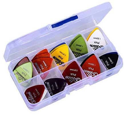 Plektren für Gitarre,40er Pack Plektren im Set Guitar Picks Plektrum für Akustikgitarre E-Bässe E-Gitarr Ukulele Bas 0.58 mm 0.71 mm 0.81 mm 0.96 mm 1.2 mm 1.5 mm