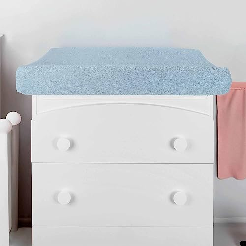 Babysanity Copri Fasciatoio Neonato Universale In Spugna 100% Cotone Dona al Tuo Fasciatoio Neonato una sensazione di Asciutto e Fresco 100% Made in Italy (Azzurro)
