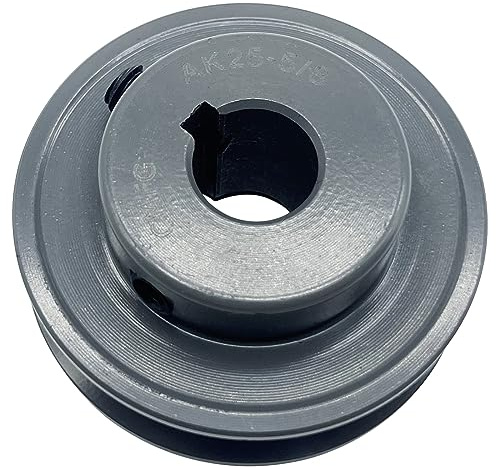 CMFG AK25-5/8 v Belt Pulley 5/8 inch Bore 2.5 OD,Cast Iron Material, AK Mechanical v-Belt Pulleys Single Groove Pulley for4L orA or 3L Belt