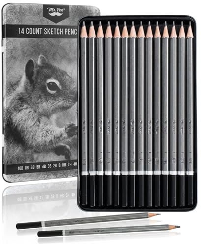 Mr. Pen- Sketch Pencils for Drawing, 14 Pack, Drawing Pencils for Shading