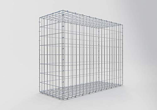 GABIONA Gabione 100 × 80 × 40 cm (L x H x T) – Steinkorb aus 4 mm Draht, Maschenweite 5 × 10 cm, C-Ring Verschluss + Gratis-Zange – ideal für Sichtschutz, Gabionenzaun, Gartenmauer und Steinkorbwand