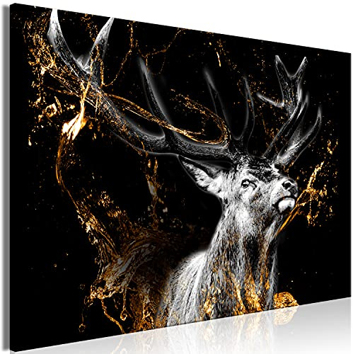 murando - Leinwandbild Tier Abstrakt schwarz, 165x110 cm, Schlafzimmer | Hochwertige Leinwand, sofort aufhängbar, ideal fürs Wohn- oder Schlafzimmer, wasserfest und lichtecht, langlebig, stilvoll