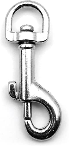 Design61 4er Set Karabinerhaken Karabiner 360 Grad Drehgelenk aus Druckguss Vernickelt (50mm)