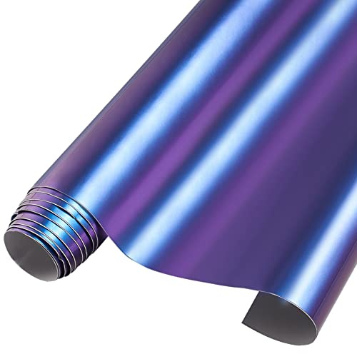 Blueshyhall Holografische Regenbogen Auto Folierfolie, 30 x 152 cm Selbstklebend mit Luftkanälen, Tönungsfolie