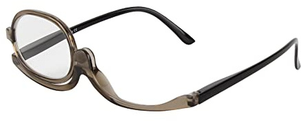LA HUATE Magnifying Makeup Glasses Flip Lens Eye Make Up Spectacles Single Lens Presbyopic Eyeglasses Folding Reading Glasses