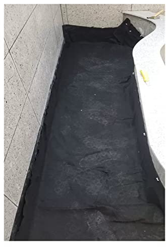 Malla Antihierbas Geotextil Geotextil de drenaje francés no tejido 5oz, bloque de barrera de malezas de paisaje estabiliza la tela del suelo para muro de contención/calzada/control de erosión, permeab