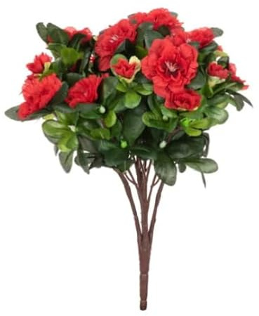 Ferris Heart Sloane NEW Luxury Artificial Red Azalea Bush 36cm long