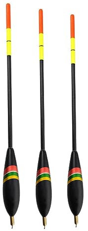 3 Pcs Fishing Floats Set, Balsa Wooden Fishing Floats Slip Bobbers, Fishing Bobbers Set for Fishing Tackle Accessories