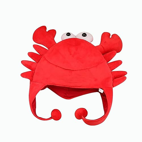 ISAKEN Krabben Hut Lustige Party Hüte Krabben Hummer Stirnband Haarband Oktopus Hut Halloween Filzhut Tiermütze Kopfbedeckung Dress Up Party Kostüm Zubehör für Kinder Erwachsene