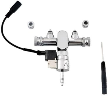HEXEH Aquarium Mehrwege-CO2-Verteiler, Splitter, Nadelventil, Edelstahl, 2-Wege-Magnetventil, Regler, Rückschlagventil, Blasenzähler (Color : Quick Plug Solenoid)