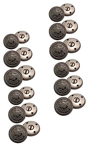 STOBOK Kupferknöpfe Retro Style 30 Stück Match Knöpfe in 3 Größen Mantelknöpfe Für Kleidung Und Anzüge Nähen Basteln Geschenk