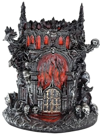 LOOYAR Dante's Inferno Resin Castle Pen Holder and Aquarium Décor - Medieval-Themed Desk Ornament