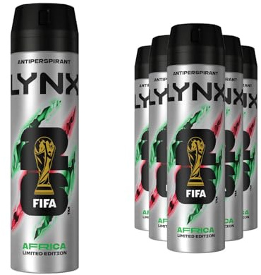 Lynx XL Antiperspirant Africa The G.O.A.T. of Fragrance 72 Hour Protection From Odour and Sweat with the Unique Scent Masculine Deodorant for Men, 200ml Pack of 6