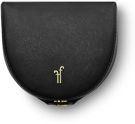 Forest & Firth Trevi Nappa Leather Coin Purse, with Sorting Tray, Classic Design for Men & Women, with Gift Box (Raven Black)